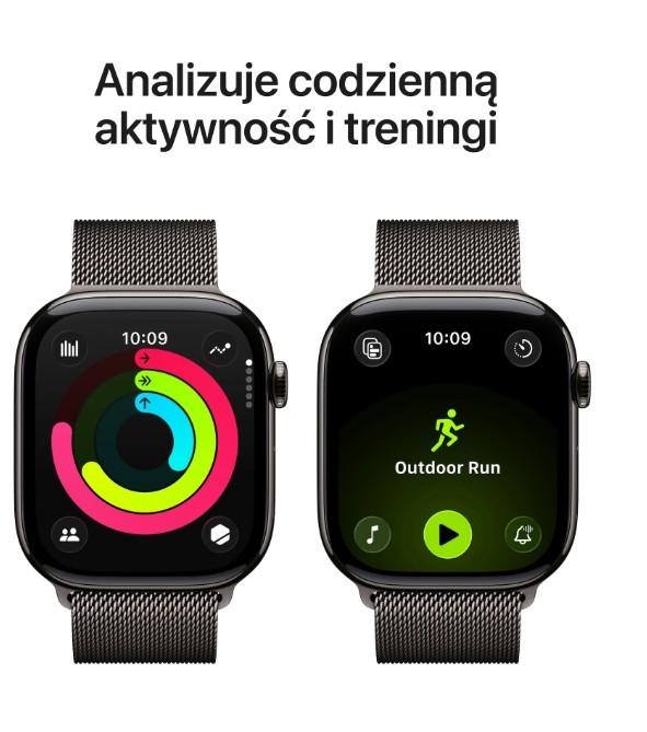 Watch Series 11 GPS + Cellular 46mm Slate Titanium Case with Slate Milanese Loop M/L