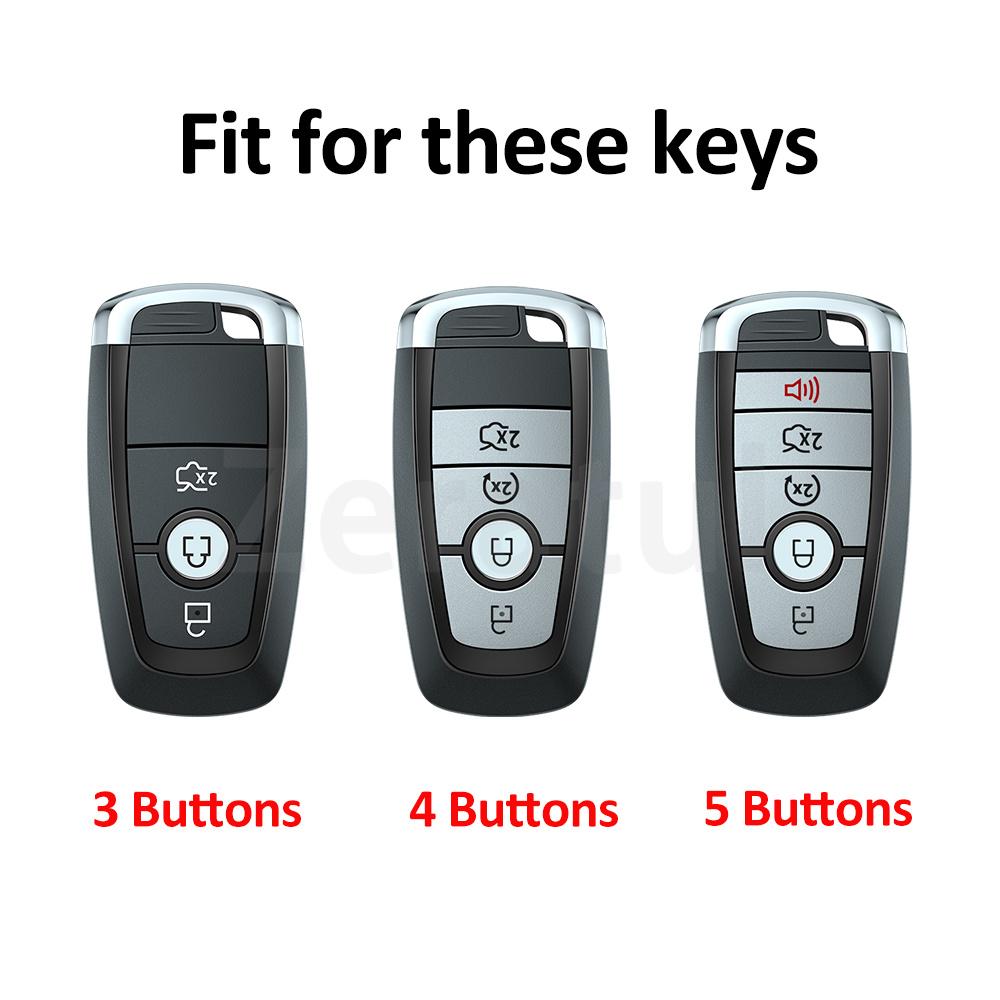 3/4/5 Buttons Soft Tpu Car Key Case Cover Shell Fob For Ford Explorer Mustang Fusion Escape F150 F250 F350 F450 F550 Ford Raptor