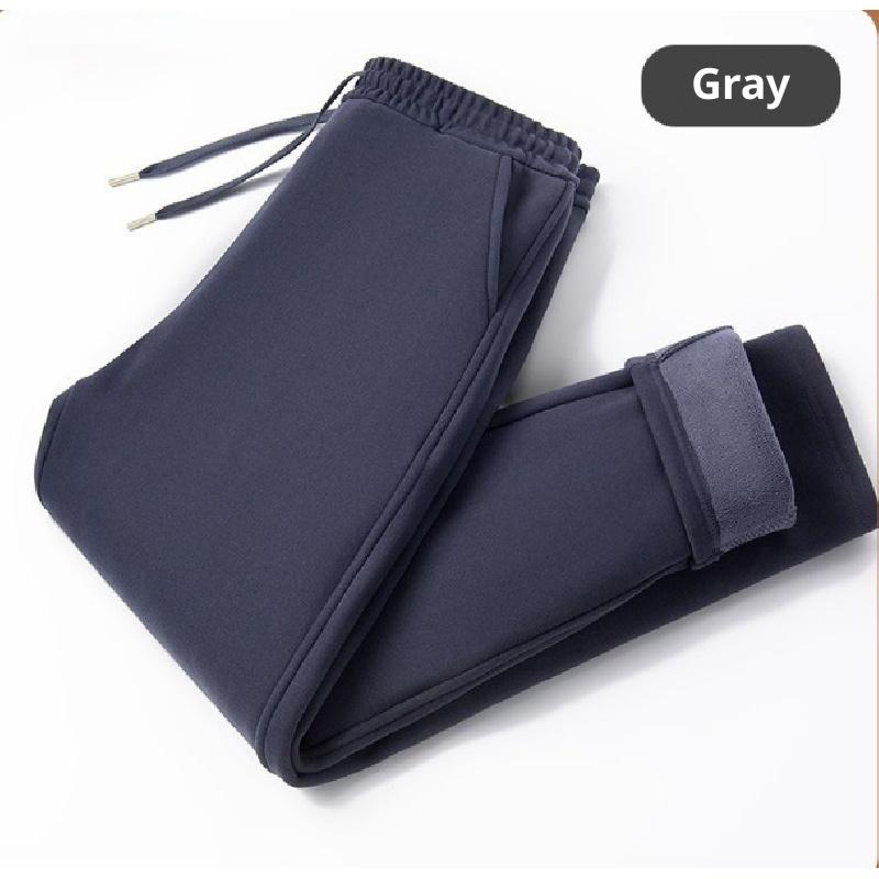 Winter Men'S Fleece-Lined Thickened Sweatpants Windproof Pants Warm Cotton Pants Casual Pants Sports Pants Men'S Pants
