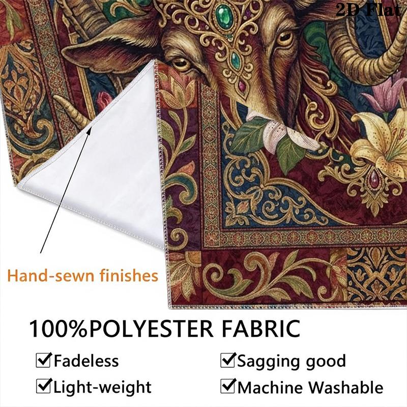 Goat Demon Wall Tapestry Aesthetic Wall Hanging Printed Fabric Blanket Decorative Tapestries for Bedroom Living Room Home Decor