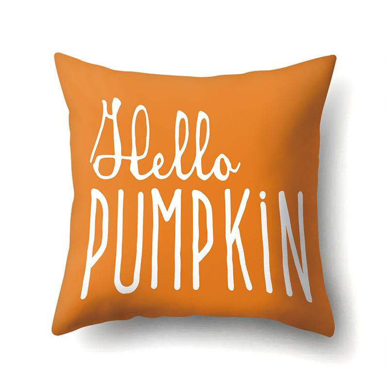 Thanksgiving Pillowcase Blessing Maple Leaf Pumpkin Sofa Cushion Cover Office Home Living Room Pillowcase