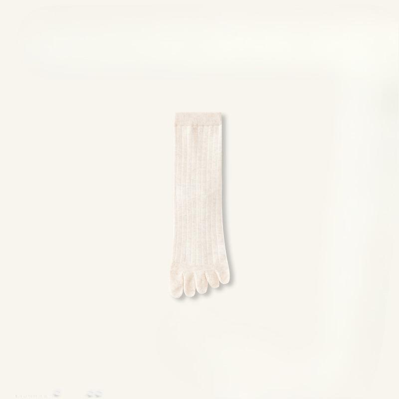 

Женские дезодорирующие влагопоглощающие носки с пятью пальцами до колена для весны и осени 1 pair бежевый