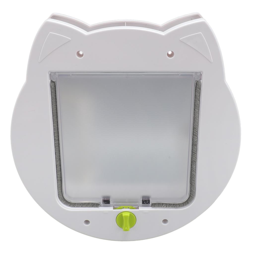 Katzenklappe Tür Transparent Leise Verschleißfest 2-Wege Abschließbar Katze Innen Außentür für Haustiere Katzen