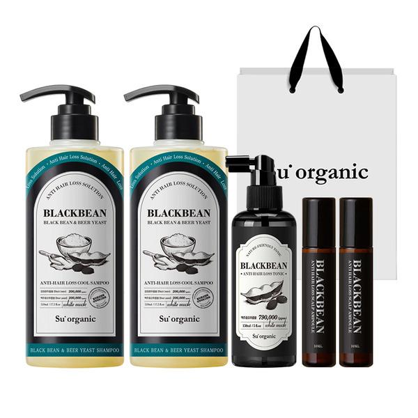 

Su Organic Brewer s Yeast Hair Loss Relief Cool Shampoo (510ml x 2) + Hair Tonic (1) + Scalp Ampoule (2) + Gift Shopping Bag (White)