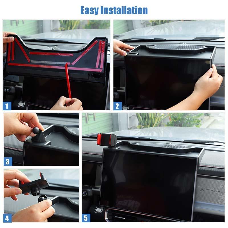 Car Center Console Phone Holder Storage Box Bracket GPS Stand Fit For  Jetour Traveler 2023 Up Shanhai T2 2024 Up Car Interior Accessories
