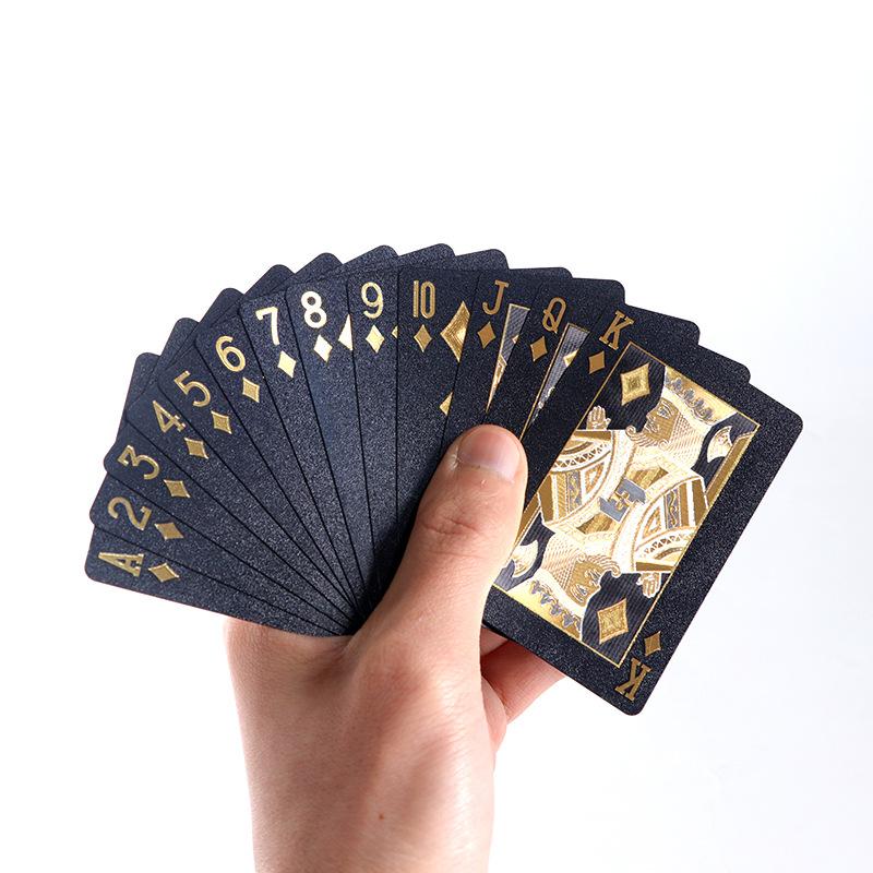 Schwarz Golden Silber Schädel Spielkarte Spielkarte Gruppe Wasserdicht Poker Farbe Magie Dmagic Paket Brettspiel Geschenk Sammlung