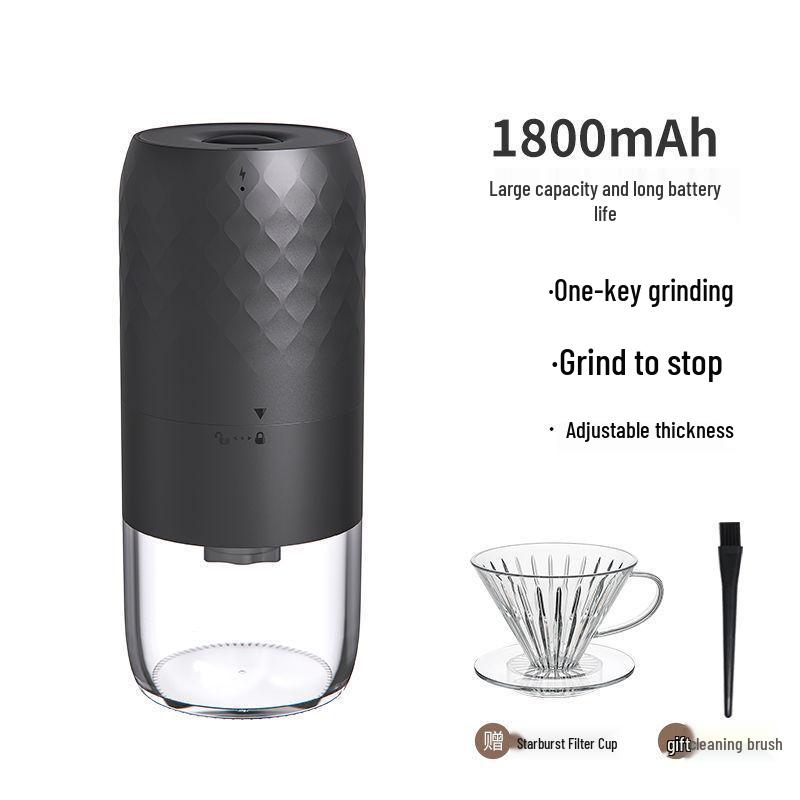 Compact Hand-Cranked & Automatic Coffee Bean Grinder for Home Use