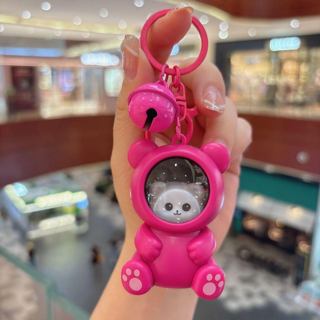 Panda & Capybara Luminous Keychain: Cute Night Light & Bag Pendant