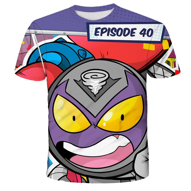 Cartoon Super Zings T-Shirt Boys Girls Summer Print Short Sleeve T Shirt Children Hip Hop Clothes Kids Superthings Harajuku Tees