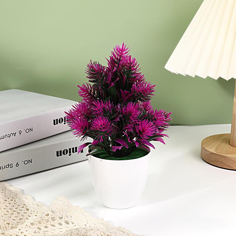 Simulated Tree Pinus With Twenty Fivepine Cones Artificial Green Plant Bonsai