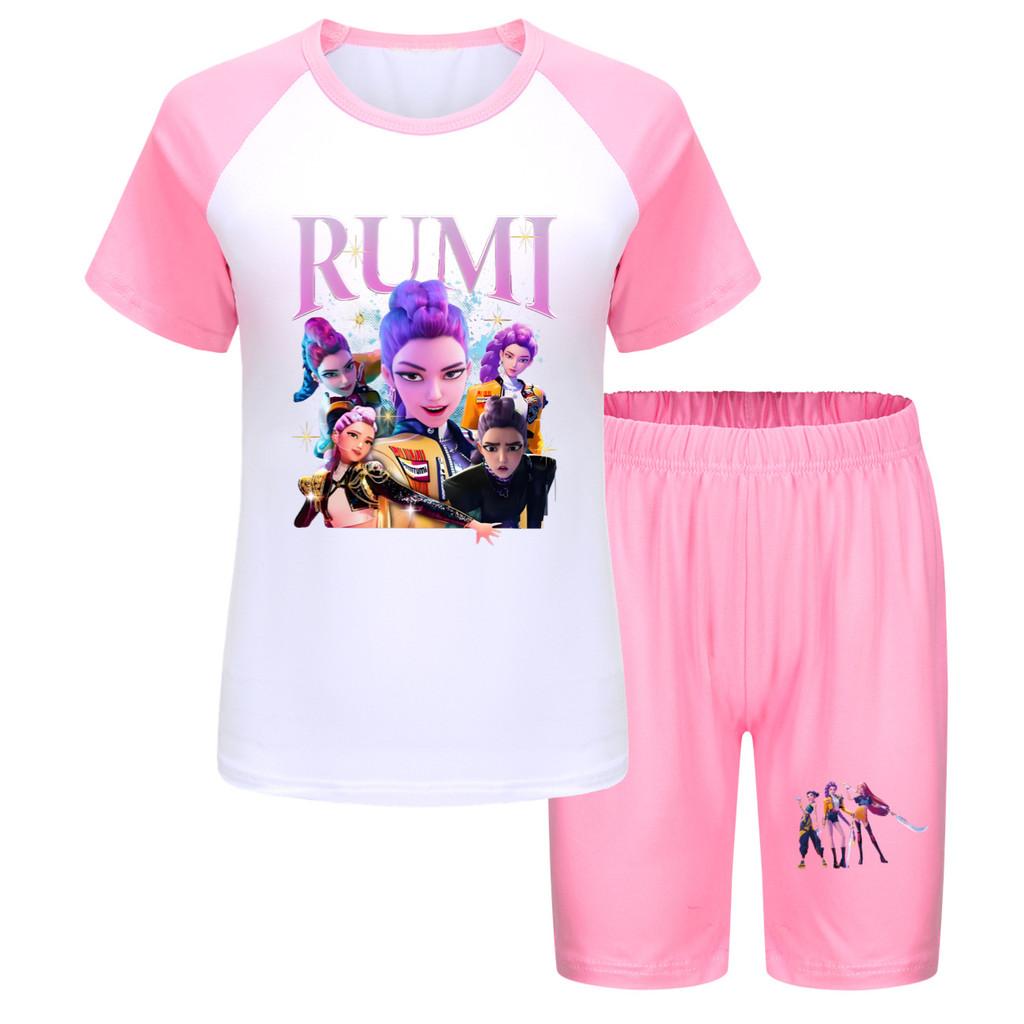 Kpop Demon Hunters Children Summer Athletic Set With Cotton Fabric For Active Kids