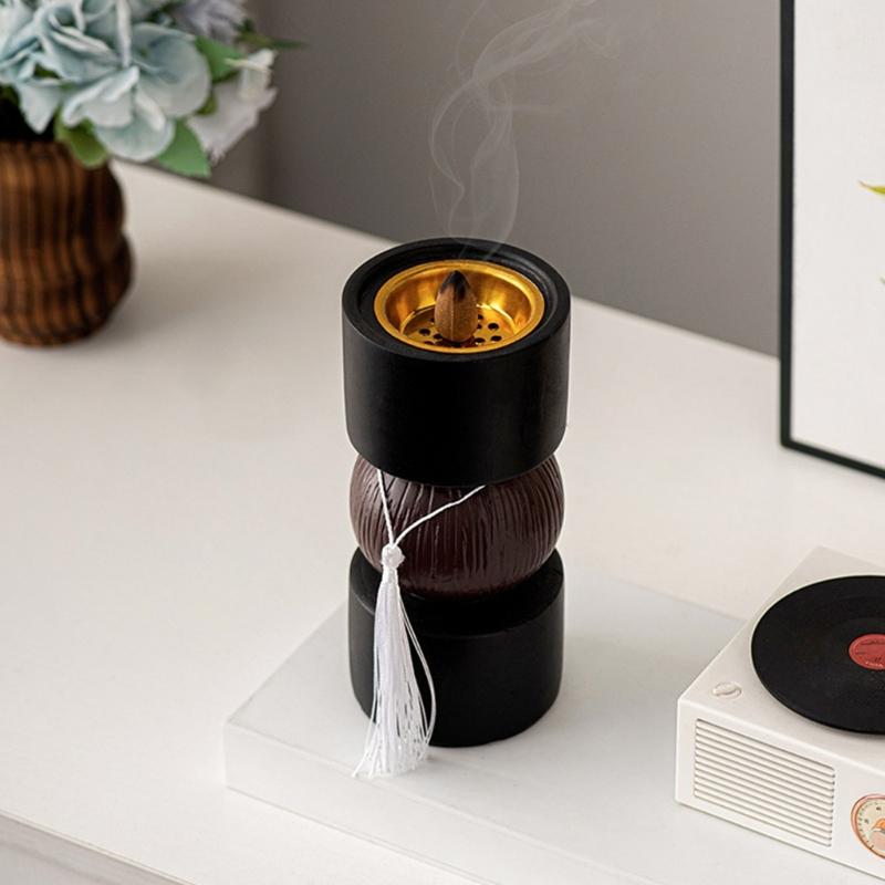 Resins Dumbbell Shape Aromatherapies Diffuser Bakhoor Burners with Tassels Arab Incenses Holder for Elegant Homes Decors