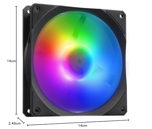 Cooler Master Mobius 140P ARGB Ring Blade PC-Gehäuselüfter, Lange Lebensdauer, Hoher Luftstrom, MFZ-M4DN-19NP2-R1 (FN2052)