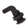 3/4in Marine Elbow Outlet Nylon Hull Hose Connector Marine Hardware Accessories Black