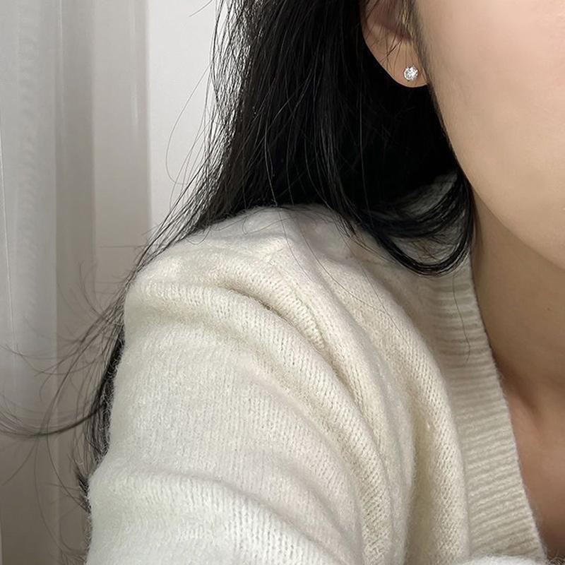 1Pair 3/4/5Mm Zircon Ear Studs Earrings For Women Stainless Steel Cartilage Helix Ear Bone Nail Piercing Ear Jewelry Gif