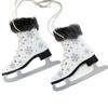 2PCS Party Supplies Wood Skating Shoes Pendant Boots Christmas Tree Decorations  Home Decoration