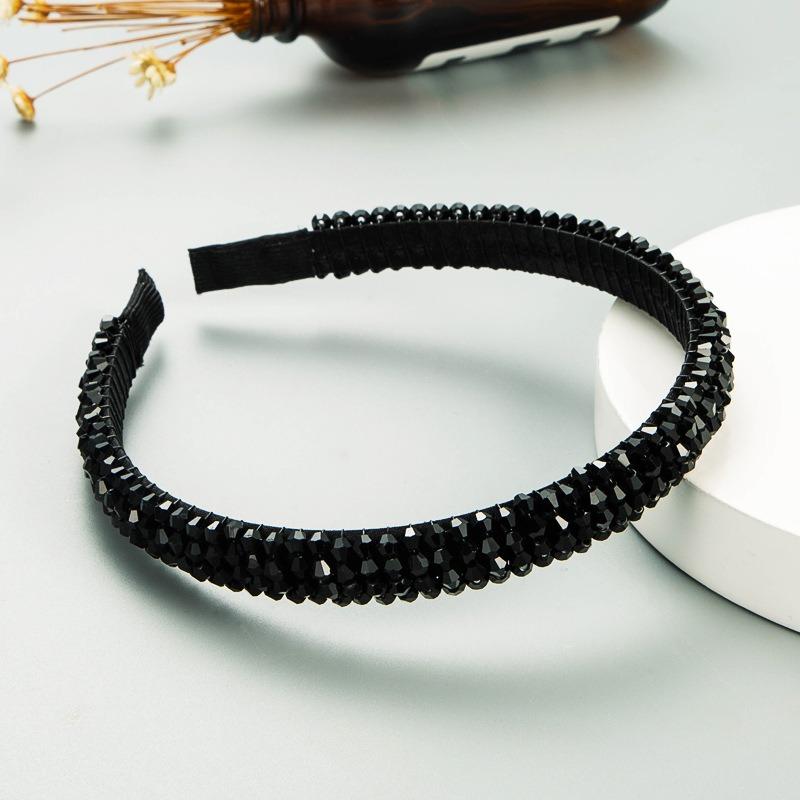 Haarband: Fischleine Geflochtene Kette aus Kristall-Haarband, mit einem hochwertigen Touch, Geeignet zum Gesichtswaschen.