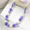 Acrylic candy color mobile phone chain DIY mobile phone case jewelry accessories handmade beaded anti-lost chain