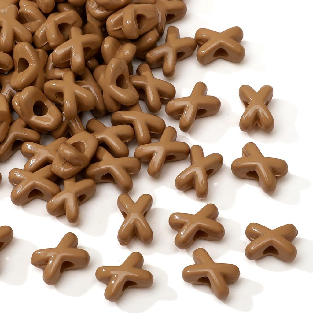 Fork Shaped Spacer Beads Enamel Painted Acrylic Charms for DIY Jewelry 5 or 20 Pcs Option