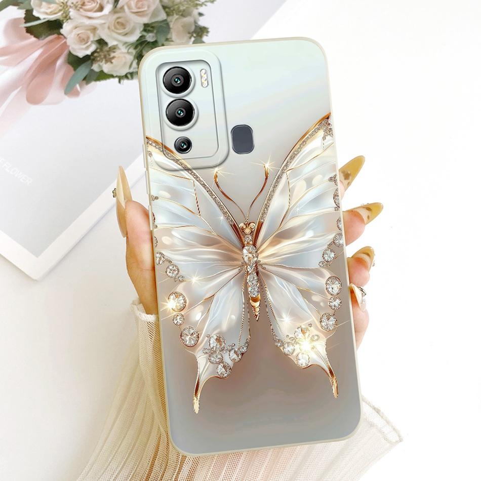 For Infinix Hot 12 12 Play Cute Cat Flower Cartoon Phone Case For Infinix Hot12i Hot 12Play Shockproof Soft Silicone Bumpers