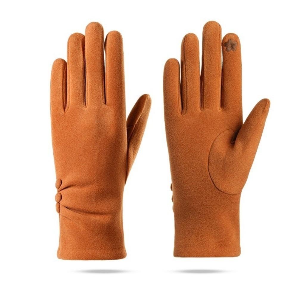 Velvet Winter Cycling Gloves Soft Suede Gloves Gift Women Mittens  Girls
