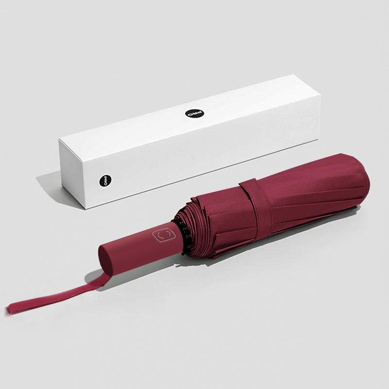 Automatic umbrella men's and women's folding sun umbrella, enlarged reinforcement, weather and rain dual-purpose sun protection