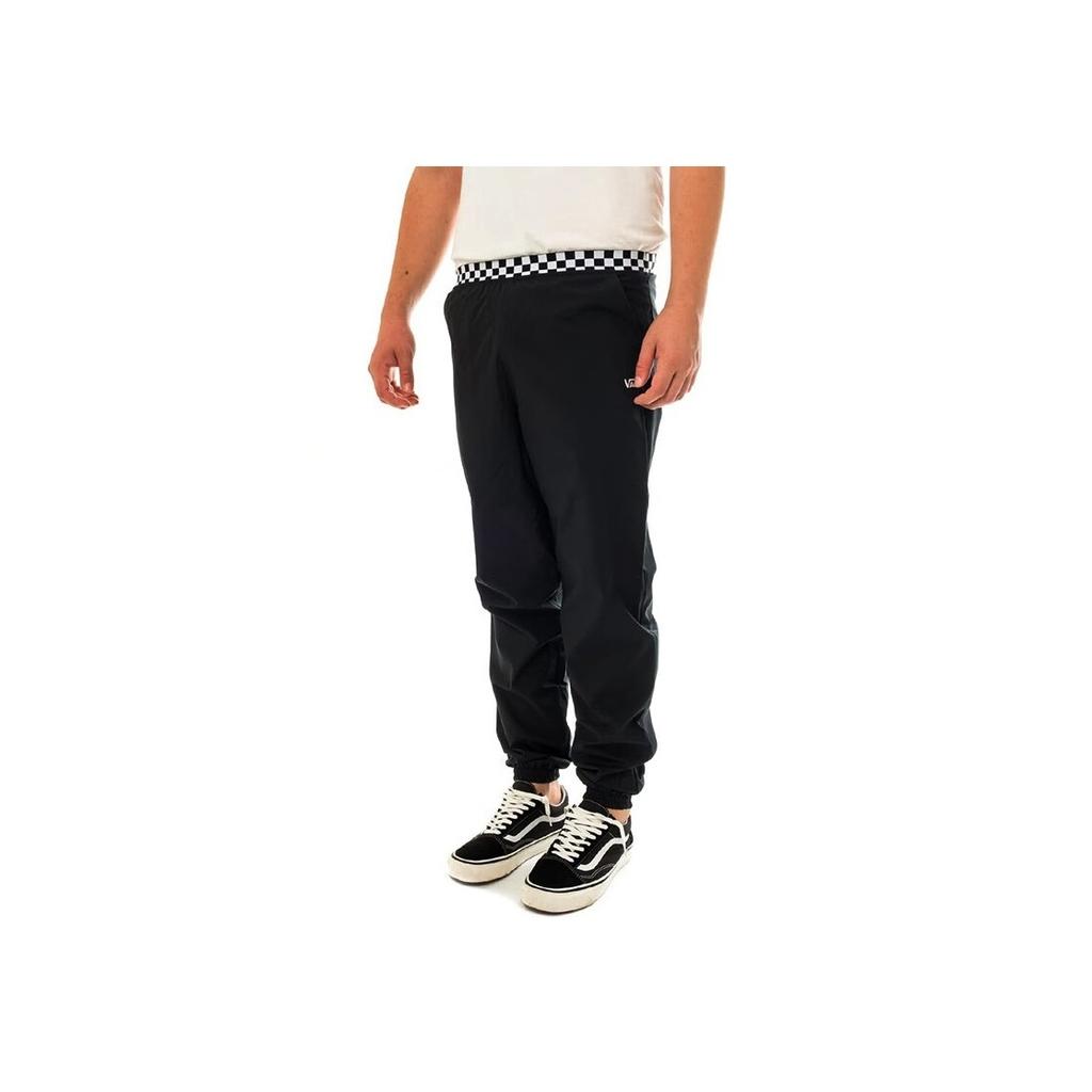 Vans Solid Color Cuffed Casual Pants Unisex Bottoms Black VN0A5JHKBLK