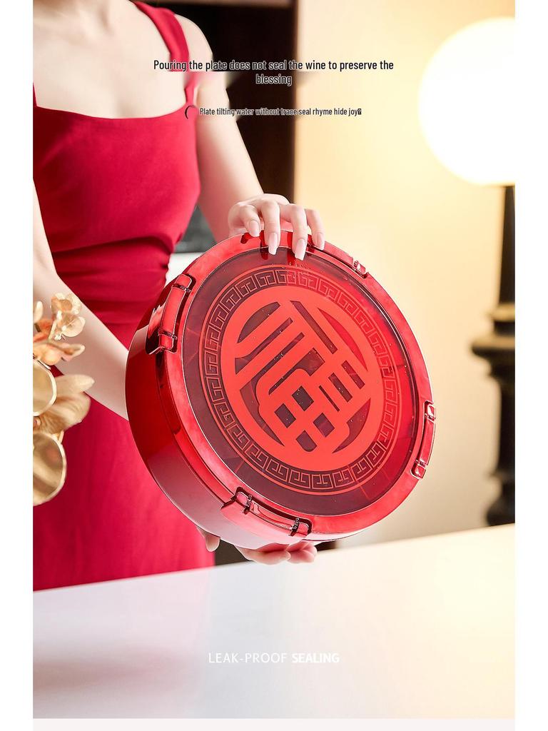 New Year Dried Fruit & Candy Tray: Sealed Wedding, Living Room, or Coffee Table Snack Box with Sunflower Seed Storage