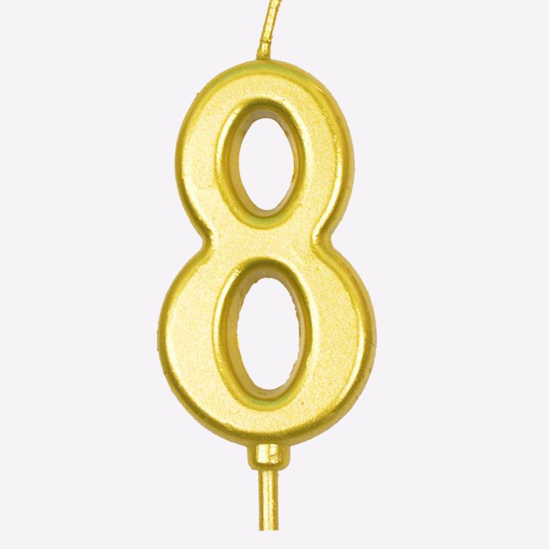 Matte Gold Metallic Number Candles for Baby s First Birthday and Adult Celebrations