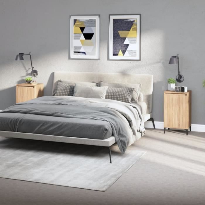 VidaXL Bedside Tables 2pcs Sonoma Oak 40x35x70cm Engineered Wood 819651
