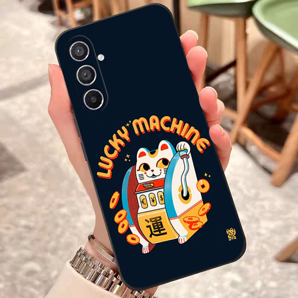

Lucky Money Cat Phone Case For Samsung S25 Edge 24 23 22 21 20 Ultra Plus Fe Galaxy A54 53 34 25 16 Silicon Cover Samsung S21 Ultra
