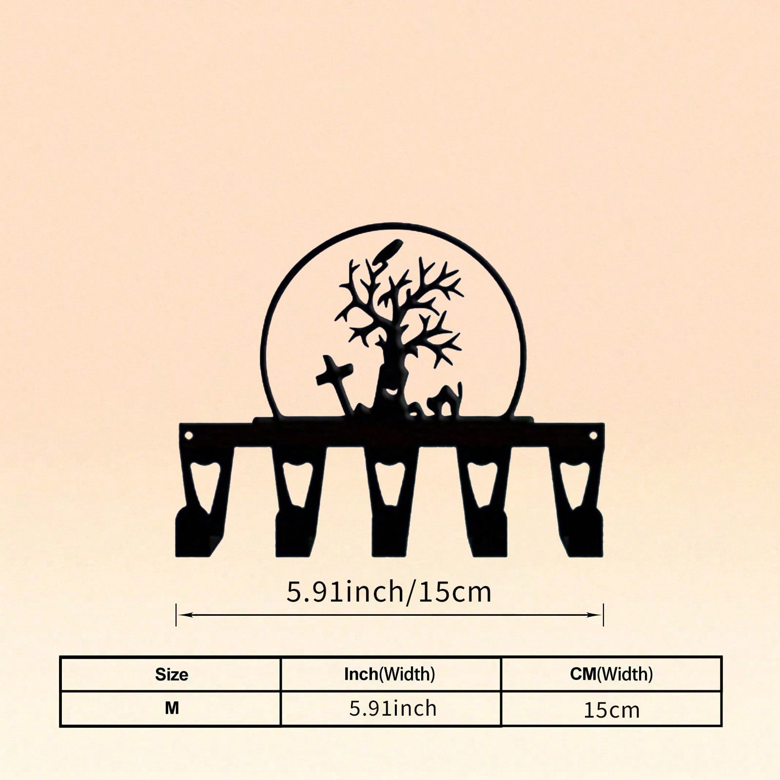 Готический Кладбищенский Крючок для Ключей Прочный Железный Настенный Держатель для Ключей Винтажный Декор Подарок 12x15