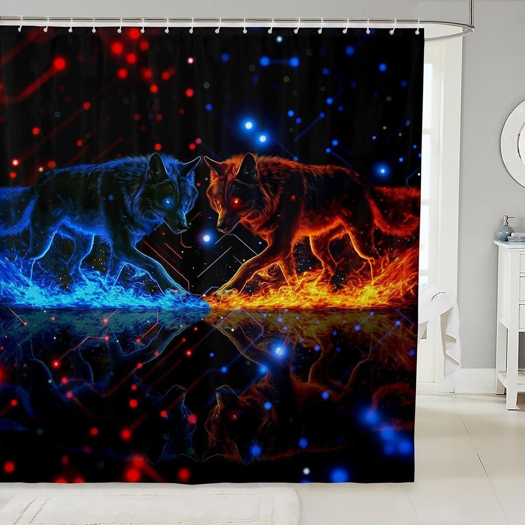 Dachshund Shower Curtain Kids Cute Pet Dog Bathroom Shower Liner for Teens Puppy Bath Curtain Waterproof Waterproof Polyester