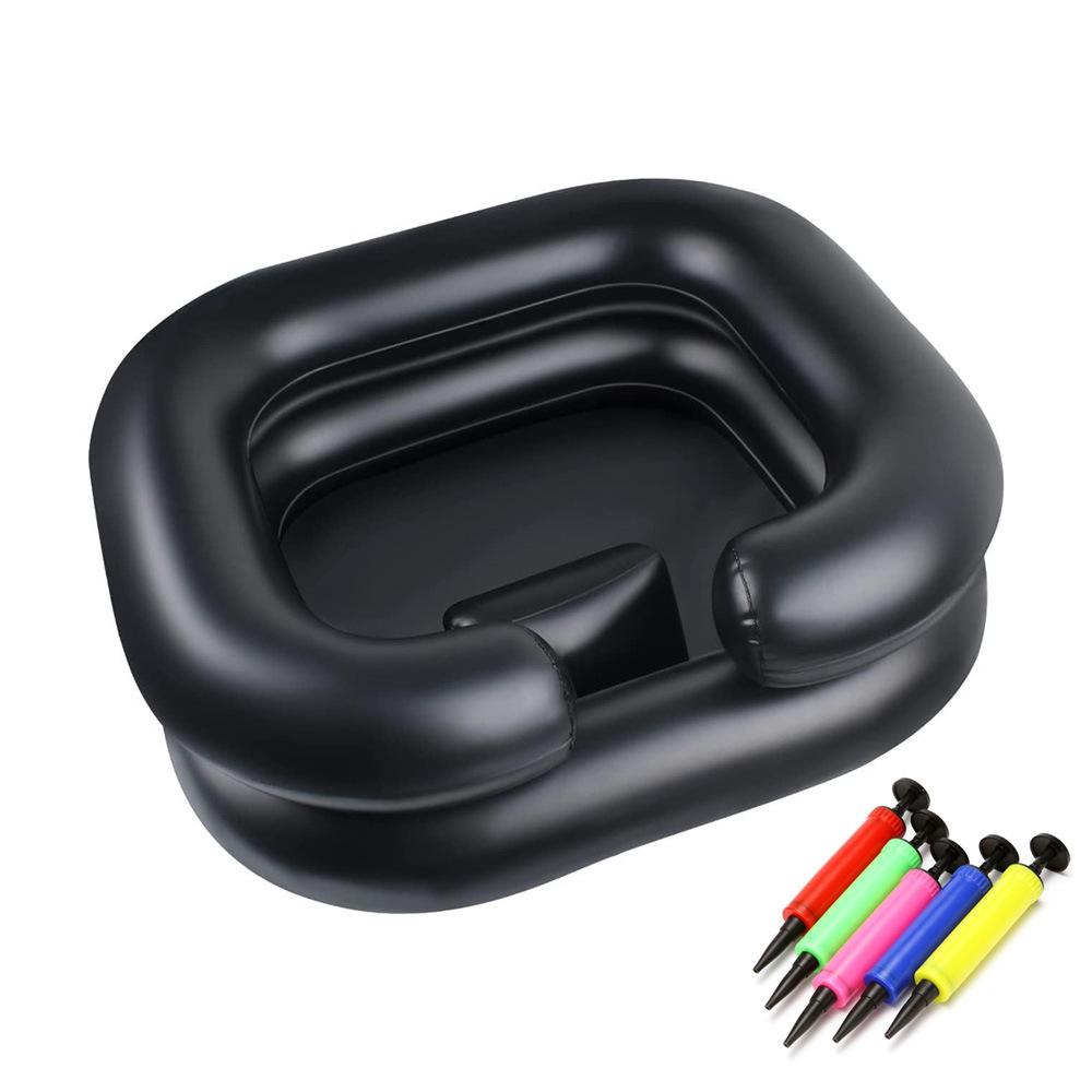 Lavabo Inflable para Champú con Almohada para Cuidado de Encamados, Discapacitados, Ancianos o Embarazadas
