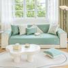 Cool Feeling Summer Sofa Slipcover Ice Silk Cold Sofa Towel Non-Slip Sectional Couch Cover Furniture Protector for Living Room