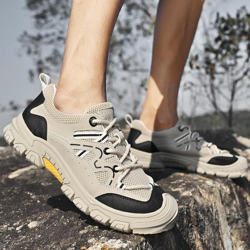 Summer Fashion Men's Beach Sandals Anti-collision Hiking Shoes for Outdoor Hiking Comfortable Breathable Thick-soled Men's Shoes