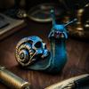 Trendy Gothic Desktop Accents Halloween Snail Skull Resin Statue, Creepy Horror Ornament with Dark Style Home Decor Shell, Scary for Party Haunted