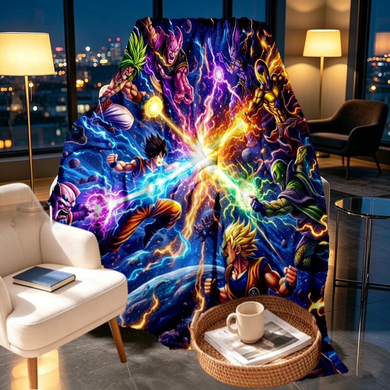 Coperta Stampata DRAGON BALL - Morbida e Confortevole, per Camera da Letto, Viaggio, Divano, Decorazione Casa - Regalo di Compleanno Natale per Amico