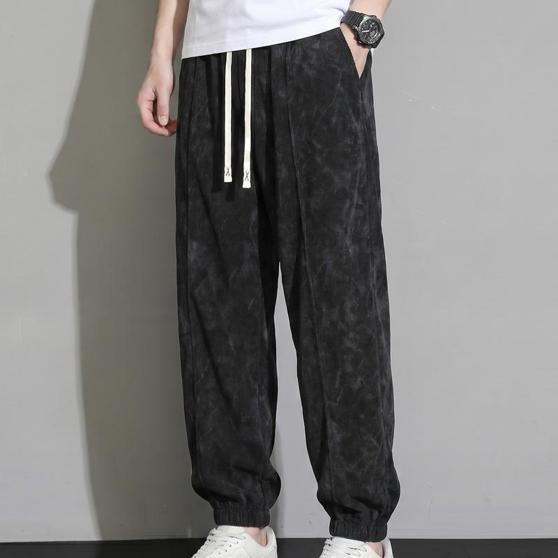 Men's Plus Size Tie-Dye Jogger Pants, Elastic Waist Casual Summer Trousers (4XL-10XL)