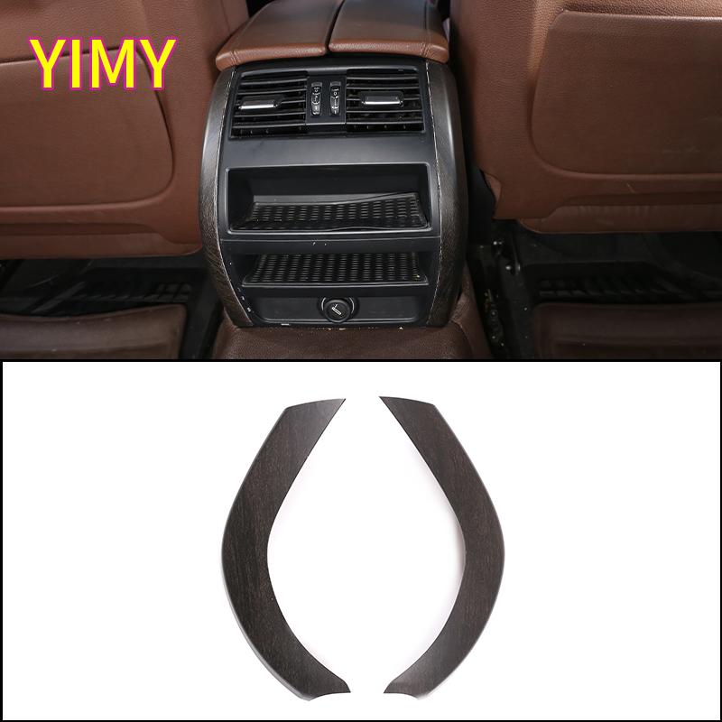 2x ABS Plastic Silver Car Rear Exhaust Air Outlet Side Trim Strip Suitable for BMW 5 Series F10 2011 2012 2013 2014 2015-2017