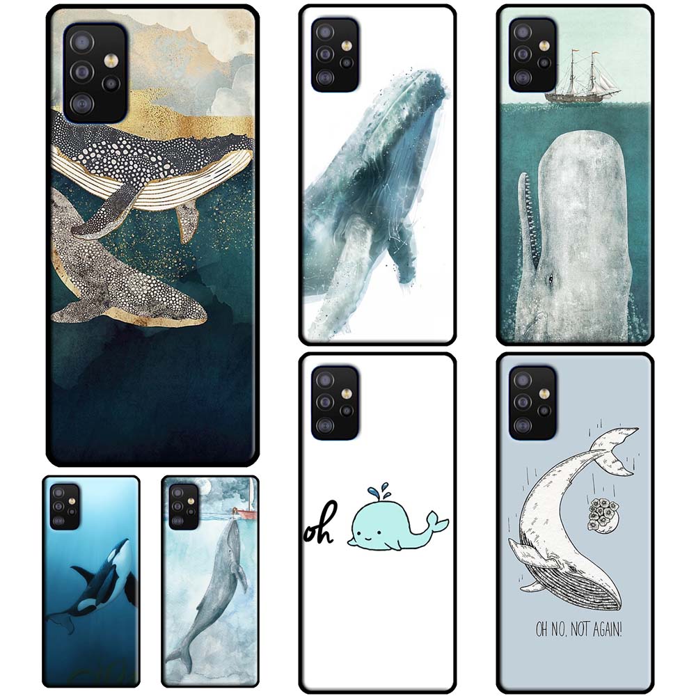 Cartoon Whale Case For Samsung A71 A51 A31 A11 A72 A52 A42 A32 A12 A21S A20e A10 A20 S A30 A40 A50 A70