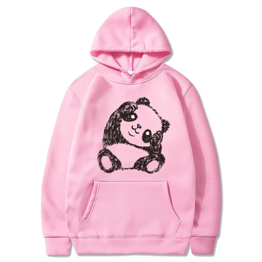 Autumn and winter Panda cartoon printed hoodie classic style college style men's and women's pullovers daily warm hoodie