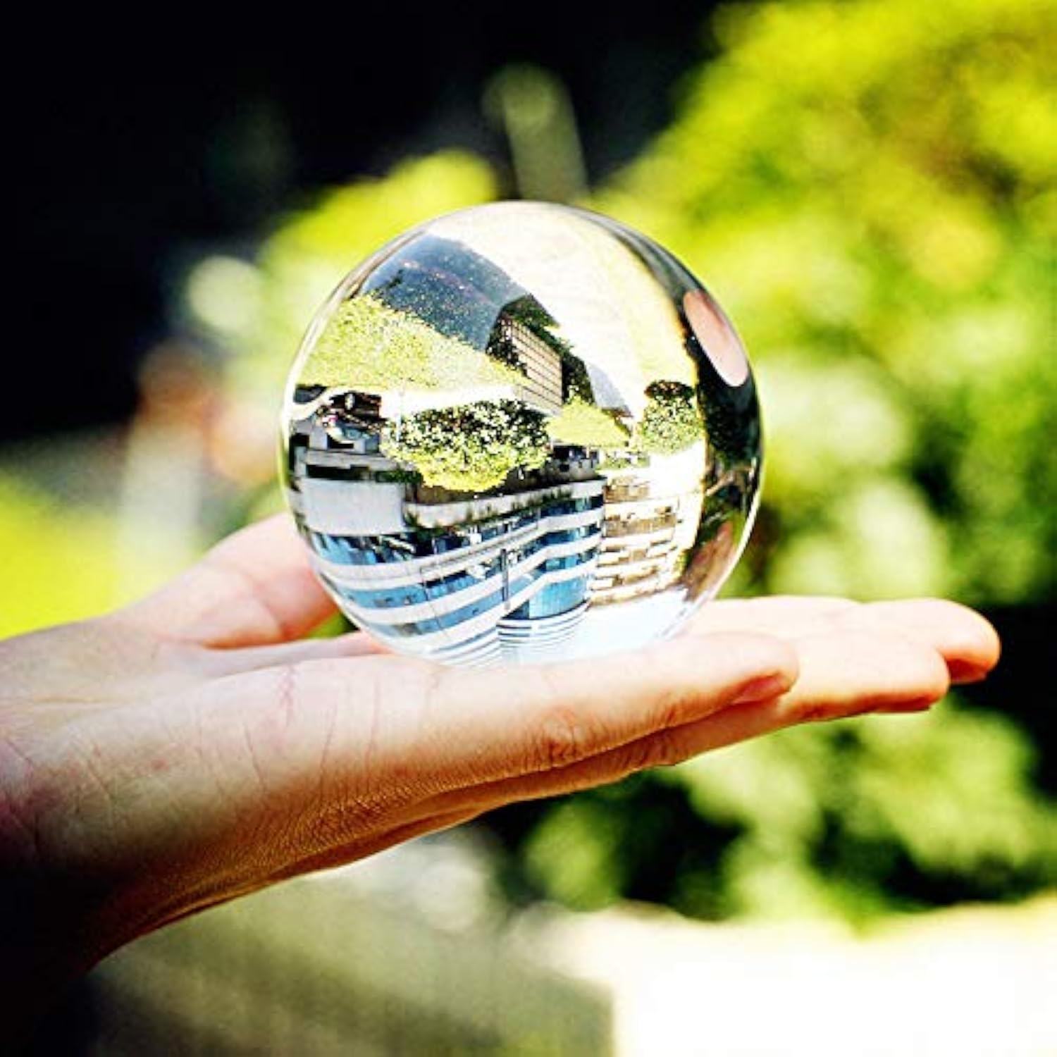 DSJUGGLING Small Size 65mm Clear Acrylic Contact Juggling Ball for Beginners & Transparent Practice Juggling Ball Great for Small Hands and Multiple