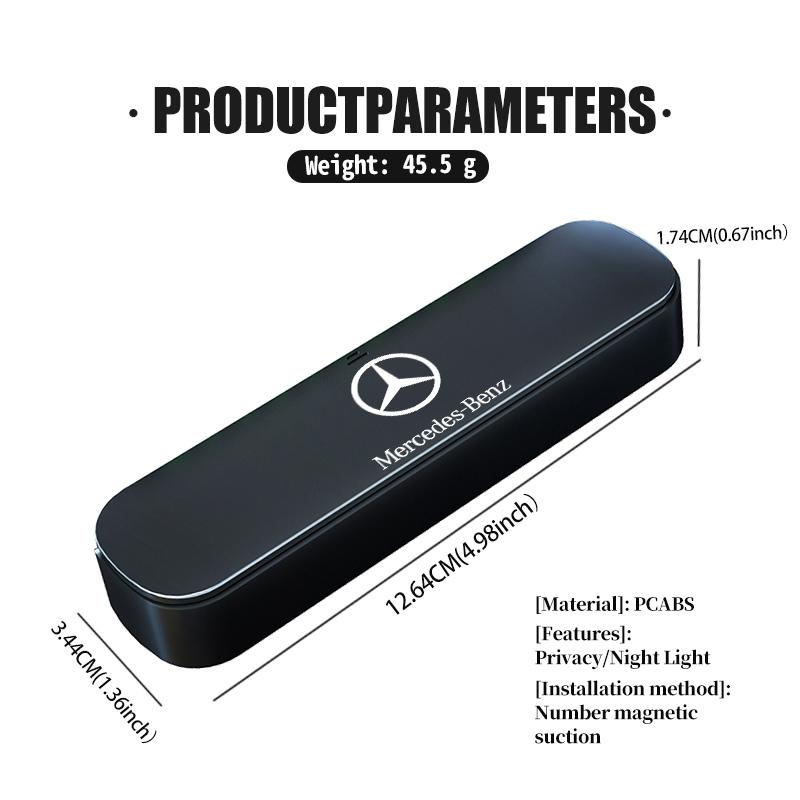 AABCS1 Car Logo Temporary Parking Card ABS Phone Number Card Plate Auto Accessories For Benz AMG Exclusive A C E R V Class CLA CLS C180