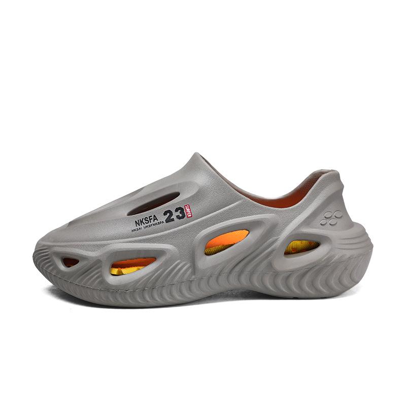 Men'S Hole Shoes Sports Casual Slippers Thick-Soled Non-Slip High Elastic Wear-Resistant Beach Sandals