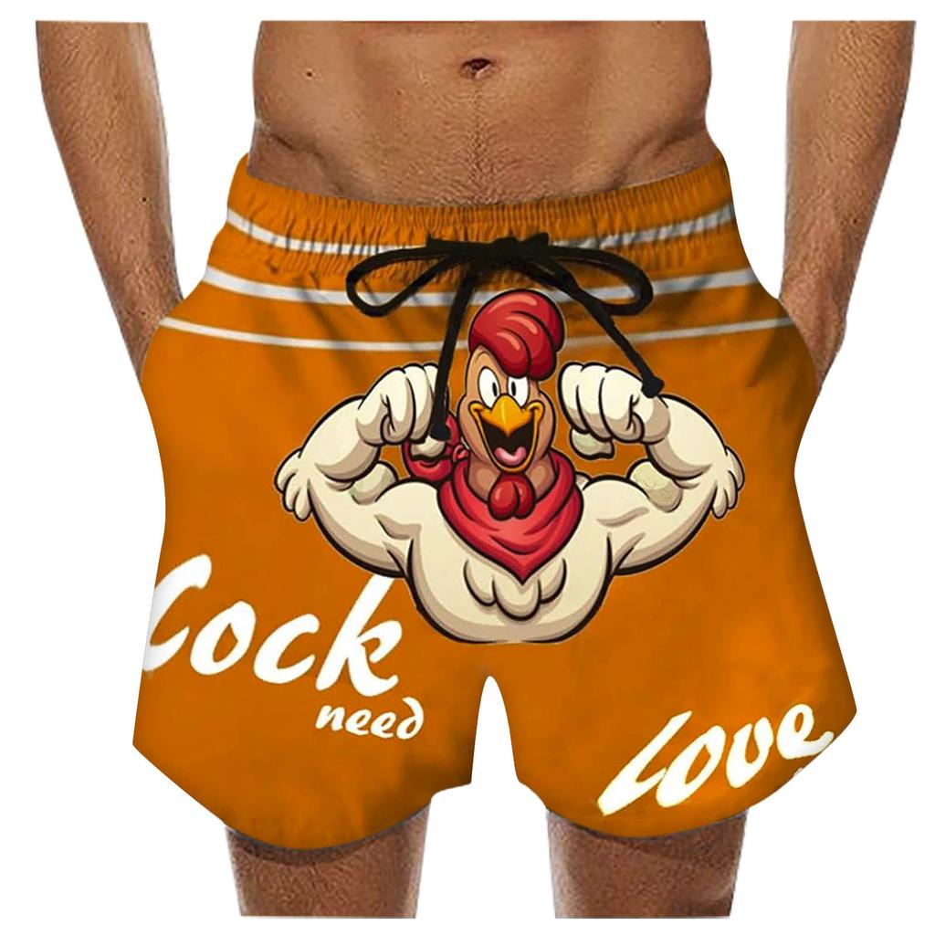 Pánské plavky Quick Dry Beach Surfing Běžecké šortky se stahovací šňůrkou