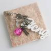 Portachiavi Charm Borsa Lettera in Silicone Ciondolo Cuore Ciondolo Decorativo Borsa Lettera Adatto per Scambio di Regali Romantici