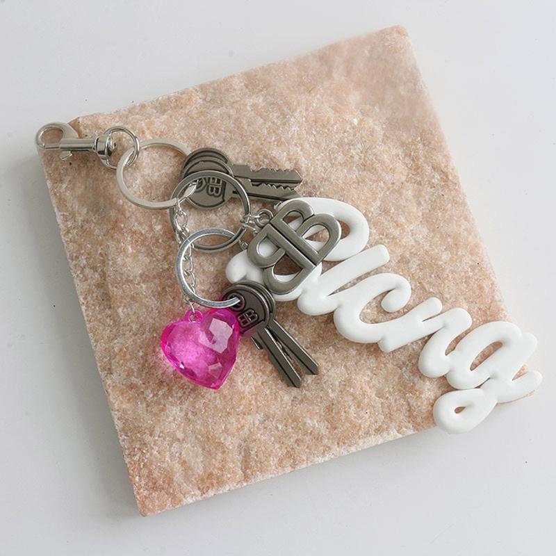 Portachiavi Charm Borsa Lettera in Silicone Ciondolo Cuore Ciondolo Decorativo Borsa Lettera Adatto per Scambio di Regali Romantici