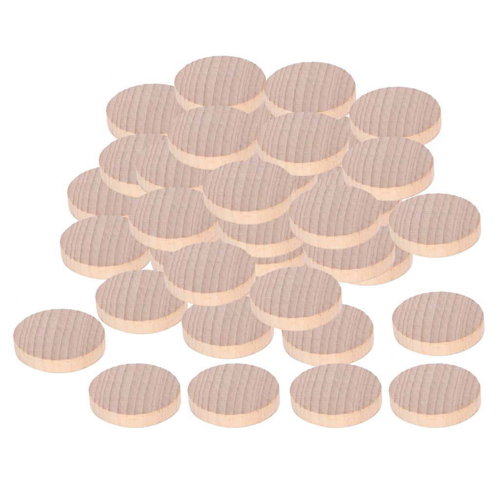 100Pcs Blank Wood Discs Wooden Crafts DIY Decoration Maker HandMade Accessories