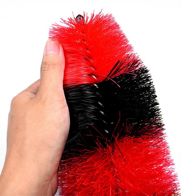 Car Wheel Brush Soft Bristle Tire Steel Ring Detail Cleaning Brush Tyre Alloy Soft Bristle Cleaner Car Washing Supplies Tool